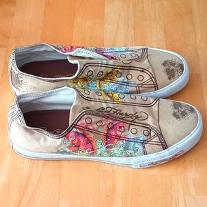 Ed Hardy size 9 slipon flats